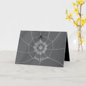 Spooky Spider in Spider Web Kaart (Gele Bloem)