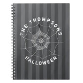 Spooky Spider in Spider Web Notitieboek (Voorkant)