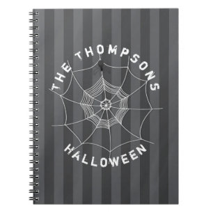 Spooky Spider in Spider Web Notitieboek