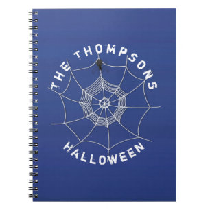 Spooky Spider in Spider Web Notitieboek