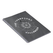 Spooky Spider in Spider Web Notitieboek (Rechterzijde)