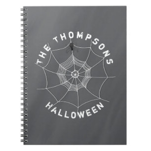 Spooky Spider in Spider Web Notitieboek