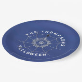 Spooky Spider in Spider Web Papieren Bordje (Gekanteld)