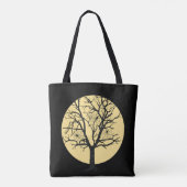 Spooky Spider Tree Halloween Grote Maan Treat Bag Tote Bag (Achterkant)
