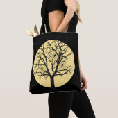 Spooky Spider Tree Halloween Grote Maan Treat Bag Tote Bag (Dichtbij)
