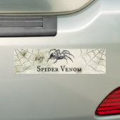 Spooky Spider Venom Halloween Car Bumpersticker (Op auto)