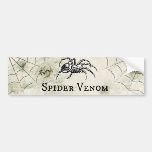 Spooky Spider Venom Halloween Car Bumpersticker (Voorkant)
