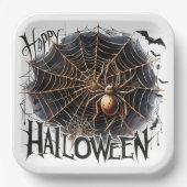 Spooky Spider Web Halloween Paper Bord (Voorkant)