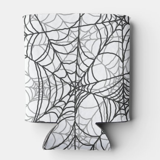 Spooky Spider Web Pattern - Halloween Gifts Blikjeskoeler (Achterkant)