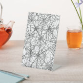 Spooky Spider Web Pattern - Halloween Gifts Reclamebord Met Voetstuk (Insitu)