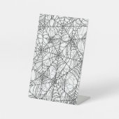 Spooky Spider Web Pattern - Halloween Gifts Reclamebord Met Voetstuk (Voorkant)