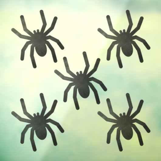 Spooky Spider Window Clings - Groot Raamsticker (Vel 3)