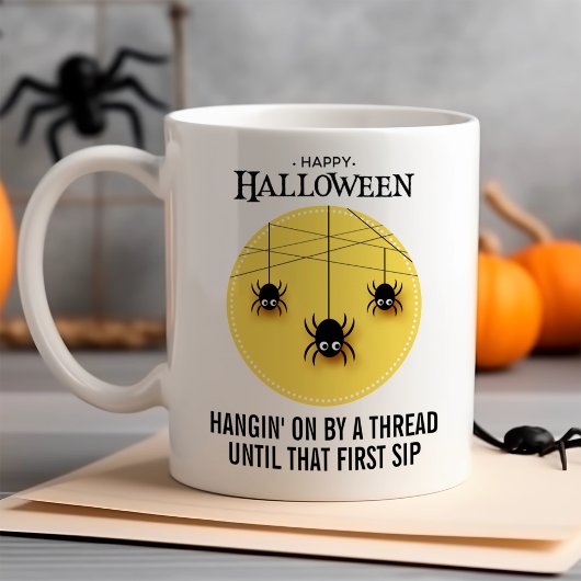 Spooky Spiders met Web Halloween Koffiemok
