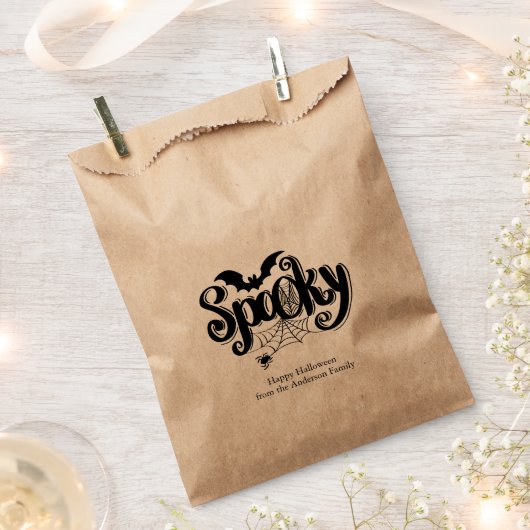 Spooky Spiderweb Halloween Bedankzakje (Geknipt)