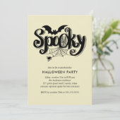Spooky Spiderweb Halloween Celebration Kaart (Staand voorkant)