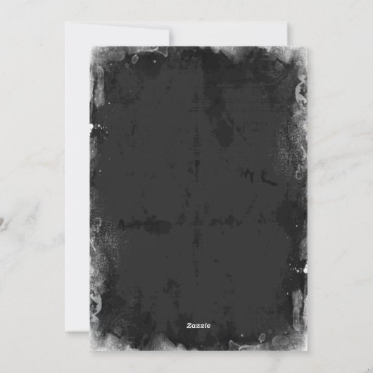 Spooky Spiderweb  Halloween Party Invite Feestdagenkaart (Achterkant)