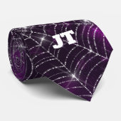 Spooky Spiderweb Stropdas (Opgerold)