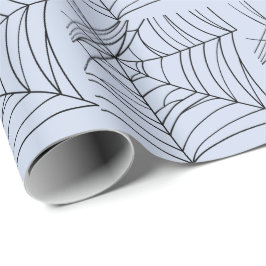 Spooky Spiderwebs Creepy Halloween Party Cadeaupapier