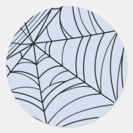 Spooky Spiderwebs Creepy Halloween Party Ronde Sticker