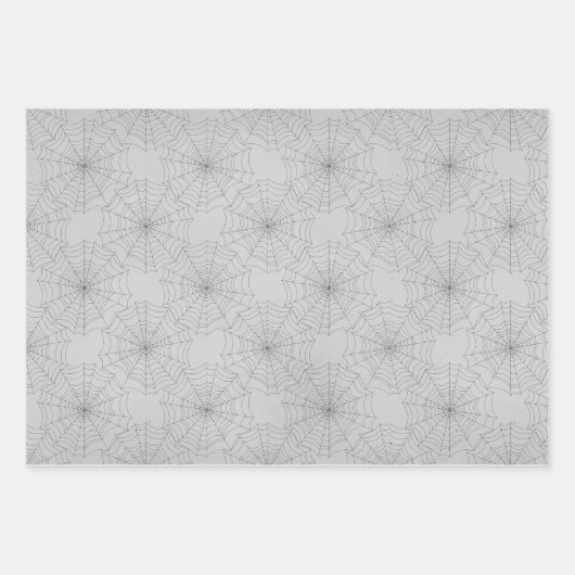 Spooky Spiderwebs Inpakpapier Vel (Voorkant)