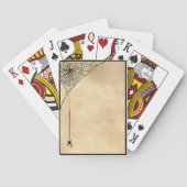 Spooky Spiderwebs Perkament en Zwart Speelkaarten (Achterkant)