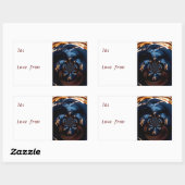 Spooky Spiers Web Custom Rechthoekige Sticker (Vel)