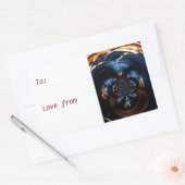 Spooky Spiers Web Custom Rechthoekige Sticker (Envelop)