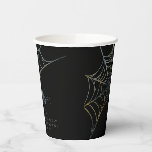 Spooky spin en Spider web Halloween Papieren Bekers (Links)