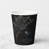 Spooky spin en Spider web Halloween Papieren Bekers (Voorkant)