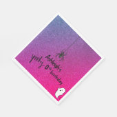 Spooky spin glitter Halloween verjaardag Servet (Hoek)