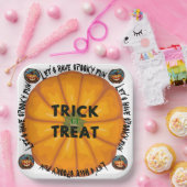 Spooky spin witchy halloween themaAccent Kussen Papieren Bordje (Feest)