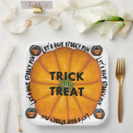Spooky spin witchy halloween themaAccent Kussen Papieren Bordje