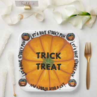 Spooky spin witchy halloween themaAccent Kussen Papieren Bordje