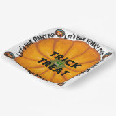 Spooky spin witchy halloween themaAccent Kussen Papieren Bordje (Gebogen)