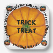 Spooky spin witchy halloween themaAccent Kussen Papieren Bordje (Voorkant)