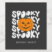 Spooky Spirit Wijn Etiket (Enkel label)