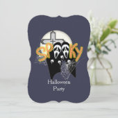 Spooky spookachtige schreeuwende spookgezichten Ha Kaart (Staand voorkant)