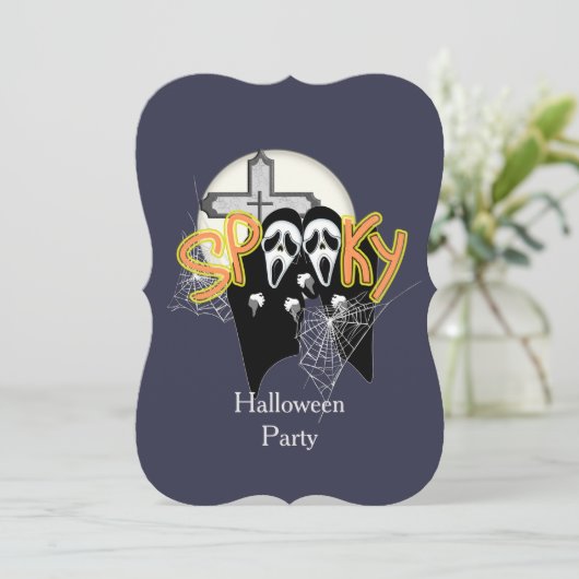 Spooky spookachtige schreeuwende spookgezichten Ha Kaart (Staand voorkant)