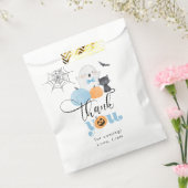 Spooky spookblauwe Halloween verjaardag bedankt Bedankzakje (Gezegeld)