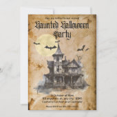 Spooky spookhuis Halloween kostuum feest Kaart (Voorkant)