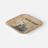 Spooky spookhuis Halloween kostuum feest Papieren Bordje (Gebogen)