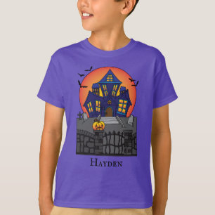 Spooky spookhuis Kinder Halloween T-shirt