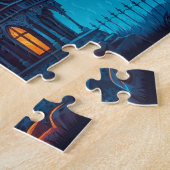 Spooky spookhuis na donker legpuzzel (Zijkant)