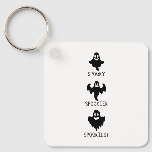 Spooky spookier spookiest ghost sleutelhanger (Voorkant)
