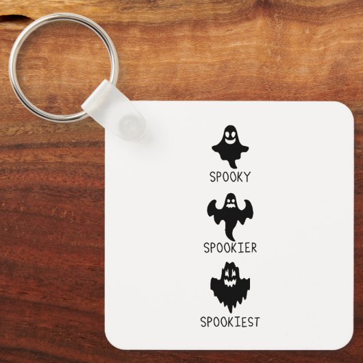 Spooky spookier spookiest ghost sleutelhanger (Voorkant)