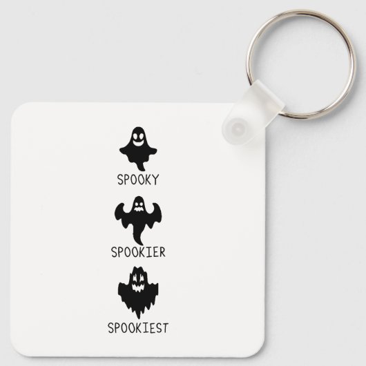 Spooky spookier spookiest ghost sleutelhanger (Achterkant)