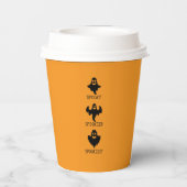 Spooky spookier spookiest papieren bekers (Achterkant)