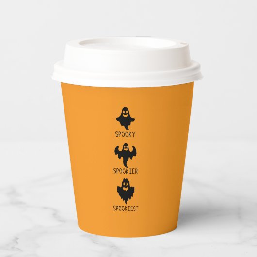Spooky spookier spookiest papieren bekers (Voorkant)