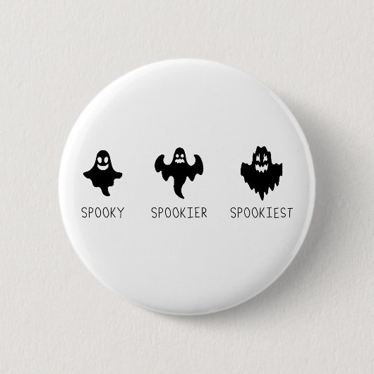 Spooky Spookier Spookiest Ronde Button 5,7 Cm (Voorkant)