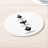 Spooky spookier spookiest ronde kartonnen onderzetter (Gebogen)